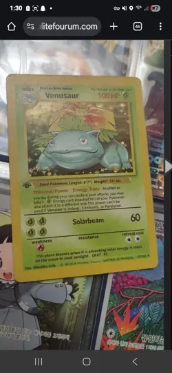 Pokemon Venusaur Holo Card First Edition - Image 2