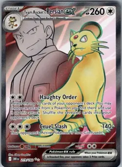 Pokemon Card Team Rocket's Persian EX 219/182 Destined Rivals - Near Mint - Image 1