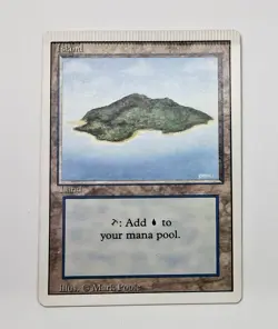 VINTAGE MTG ERROR CARDS: Revised (3rd Ed, 1994) Island & Swamp w/ CRIMP Errors! - Image 3