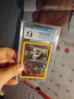 CGC 7.5 Rocket's Mewtwo Winner Stamp #8 Pokemon Best of Game - Image 3