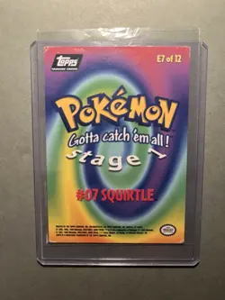 1999 Topps Pokemon Movie Edition Squirtle Stage 1 #07 E7 of 12 - Image 2