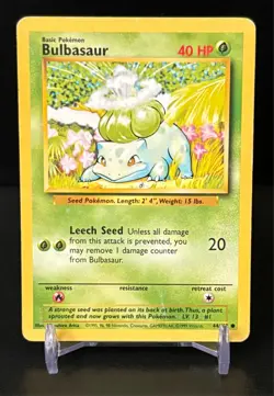 Pokemon - Bulbasaur - 44/102 - Base Set - HEAVY PLAY - Image 1