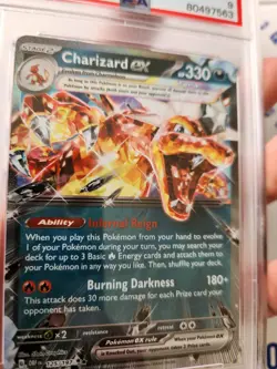 2023 Pokemon Obsidian Flames Charizard ex 125 PSA 9 MINT - Image 4