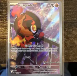 Pokemon Center ETB Phantasmal Flames Charcadet 022 Stamped Promo - Image 1