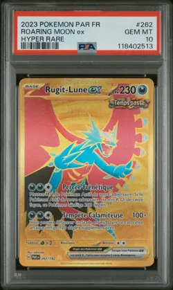 🇫🇷 RUGIT-LUNE EX GOLD PSA 10 - FAILLES PARADOXES 262/182 FR Carte Pokemon 🇫🇷 - Image 2