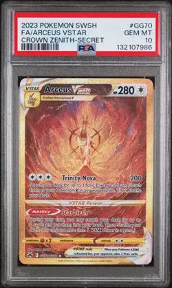 2023 Pokemon Arceus VSTAR Crown Zenith Secret Rare #GG70 - PSA 10 GEM MINT - Image 1