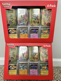 Pokemon TCG Scarlet & Violet 151 Mini Tin 4-Pack Lot 2 Sam’s Club Sealed - Image 1