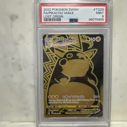 Pokemon TCG Pikachu VMAX Secret Ultra Rare TG29/TG30 Lost Origin Holo PSA 9 - Image 1