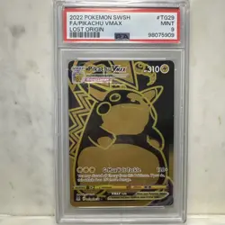 Pokemon TCG Pikachu VMAX Secret Ultra Rare TG29/TG30 Lost Origin Holo PSA 9 - Image 2