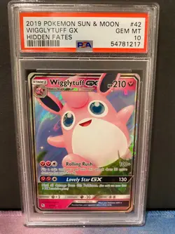 2019 Pokemon: WIGGLYTUFF GX 42/68 [Hidden Fates] Ultra Rare - Gem Mint PSA 10 ?? - Image 1