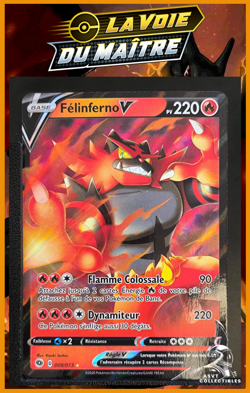 Carte Pokemon Felinferno V 008/073 EB3.5 La Voie Du Maitre Epee et Bouclier FR - Image 1