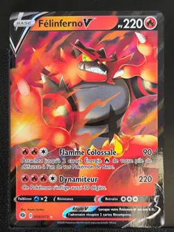 Carte Pokemon Felinferno V 008/073 EB3.5 La Voie Du Maitre Epee et Bouclier FR - Image 2