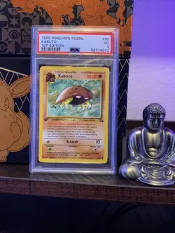 1999 Pokemon Fossil Kabuto 1st Edition PSA 3 - Image 1