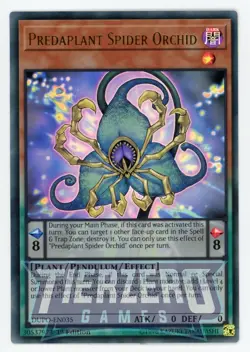Yugioh Predaplant Spider Orchid DUPO-EN035 Ultra Rare 1st Edition NM/LP - Image 1