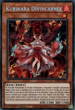 Yu Gi Oh ! Kurikara Divincarnee ( POTE-FR031 ) Secret Rare en Francais - Image 1