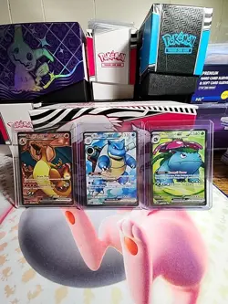 Venusaur ex, Charizard ex & Blastoise ex Scarlet & Violet 151 Set Pokemon Cards - Image 1