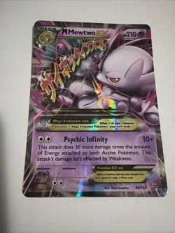 M Mewtwo EX Moderately Played And M Glalie Ex Damaged - Pokemon Cards - Image 1