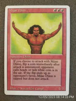 Mijae Djinn Revised NM Red Rare MAGIC THE GATHERING MTG CARD (DS3D1A4)......... - Image 1