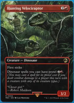 Hunting Velociraptor Jurassic World NM Red Rare MAGIC CARD (ID# 507621) ABUGames - Image 1
