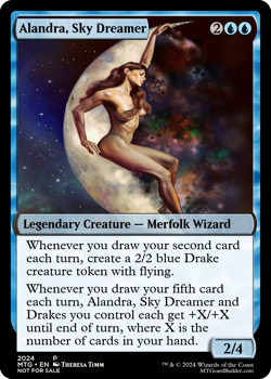 ALANDRA, SKY DREAMER : MTG altered-art magic card : with Surreal, Nude Beauty! - Image 1