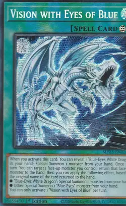 YUGIOH HOLO CARD VISION WITH EYES OF BLUE MP23-EN026 1ST EDITION - Image 1