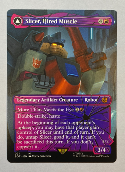 MTG - Slicer, Hired Muscle - NM - Shattered Glass - Transformers - BOT - Image 1
