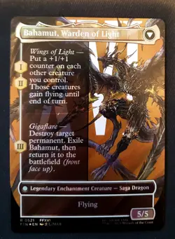 Dion, Bahamut's Dominant Borderless, Surge Foil Final Fantasy MTG 0521 Mint 🔥 - Image 2