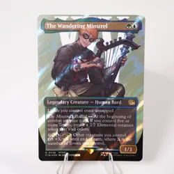The Wandering Minstrel Borderless Surge Foil 548 FIN MTG NM See Video - Image 1