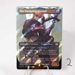 The Wandering Minstrel Borderless Surge Foil 548 FIN MTG NM See Video - Image 3