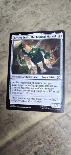 Living Brain, Mechanical Marvel Marvel's Spider-Man Regular Uncommon NM MTG - Image 1