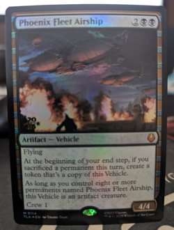 Phoenix Fleet Airship Foil Stamped Prerelease MTG Avatar: The Last Airbender - Image 1