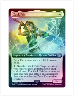 1x Zack Fair, Extended Art Foil 0435, Final Fantasy, Magic MTG NM - Image 1