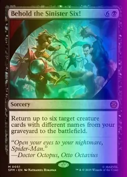 Behold The Sinister Six - Foil - Spider-Man - NM - MTG Magic - 0051 - Image 1