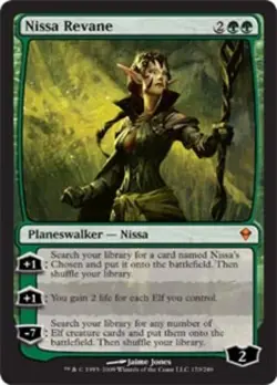 Lightly Played, English - 1 x MTG Nissa Revane Zendikar - Image 1