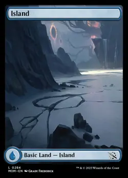 Near Mint, English - 4 x MTG Island (284) - Foil March of the Machine - Image 1