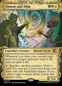 Near Mint, English - 1 x MTG Zimone and Dina - Foil - Showcase March of the Mach - Image 1