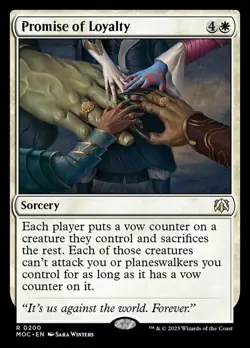 Near Mint, English - 4 x MTG Promise of Loyalty Commander: March of the Machine - Image 1