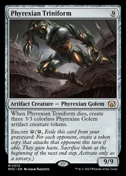 Near Mint, English - 4 x MTG Phyrexian Triniform Commander: March of the Machine - Image 1