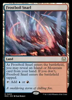 Near Mint, English - 4 x MTG Frostboil Snarl Commander: March of the Machine - Image 1