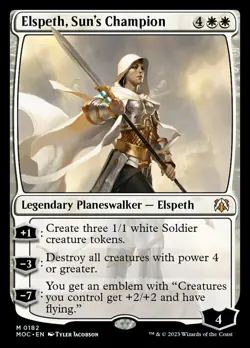 Near Mint, English - 1 x MTG Elspeth, Sun's Champion Commander: March of the Mac - Image 1