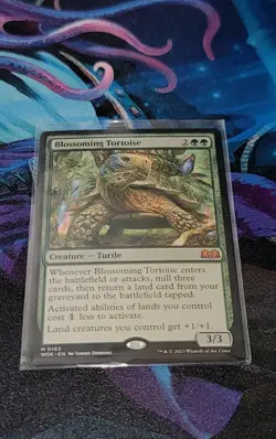 Blossoming Tortoise - Wilds of Eldraine (WOE) - Image 1