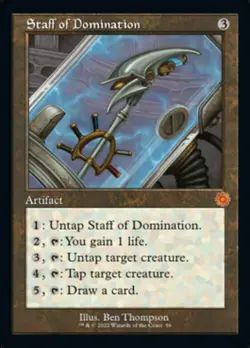 Near Mint, English - 1 x MTG Staff of Domination - Retro Frame The Brothers' War - Image 1