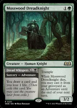 Near Mint, English - 1 x MTG Mosswood Dreadknight - Foil Wilds of Eldraine - Image 1