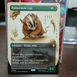 MTG Badgermole Cub Borderless Nm/Mint Mythic TLA 0326 - Image 1