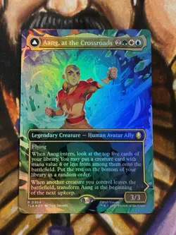 FOIL Aang, at the Crossroads (Borderless) #0304 Rare MTG Avatar Regular - NM 🔥 - Image 1