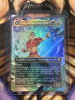 FOIL Aang, at the Crossroads (Borderless) #0304 Rare MTG Avatar Regular - NM 🔥 - Image 3
