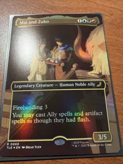 MTG Avatar Mai and Zuko TLE 0068 Borderless Foil Rare NM - Image 1