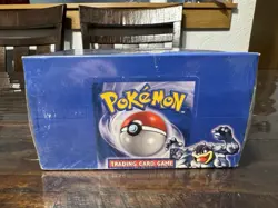 Factory Sealed: 1999 Pokemon Base Set Display Box - 8 Unlimited Starter Decks - Image 1