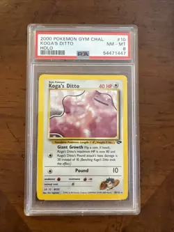2000 Pokemon Gym Challenge Kogas Ditto Holo #10 PSA 8 NM - Image 1