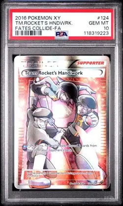 FA / TEAM ROCKET'S HANDIWORK 2016 Pokemon XY Fates Collide #124 PSA 10 GEM *bt - Image 1